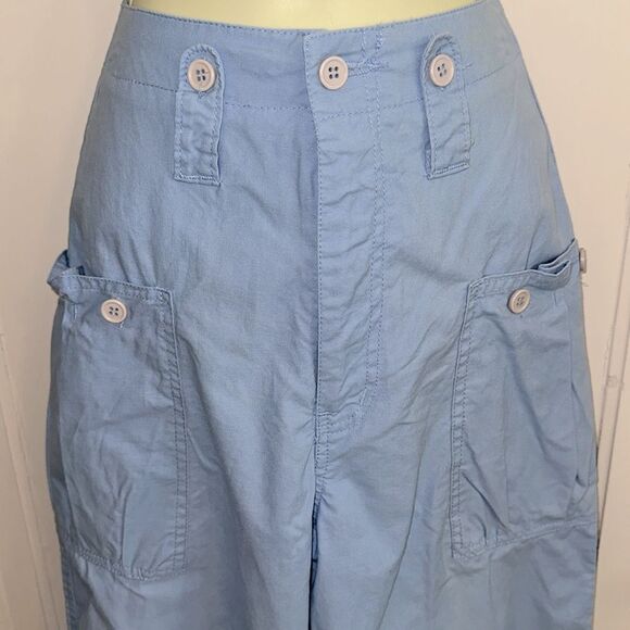 Vintage 70s/80s Jackson Square Light Blue High-Waisted Cotton Pants - Picture 2 of 10